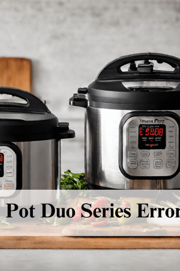 Instant Pot Duo Series Error Codes guide - Visual representation of control panel for quick troubleshooting.
